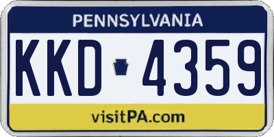 PA license plate KKD4359