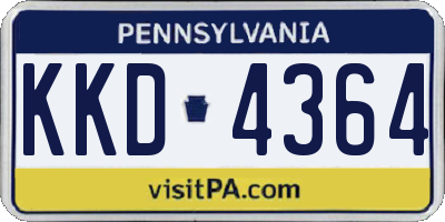 PA license plate KKD4364