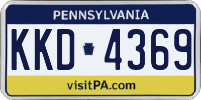 PA license plate KKD4369