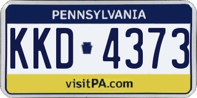 PA license plate KKD4373