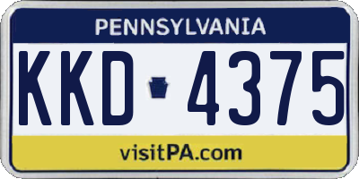 PA license plate KKD4375