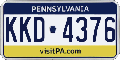PA license plate KKD4376