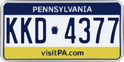 PA license plate KKD4377