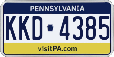 PA license plate KKD4385