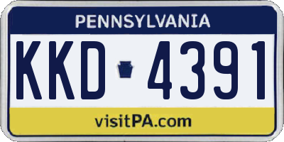 PA license plate KKD4391