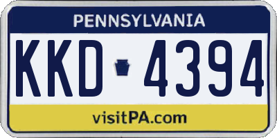 PA license plate KKD4394