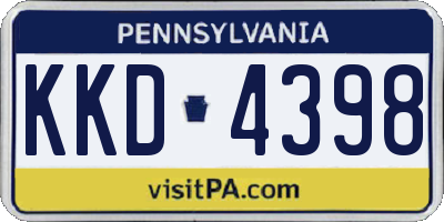 PA license plate KKD4398
