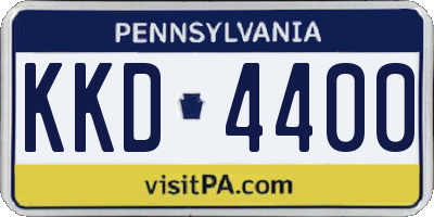 PA license plate KKD4400