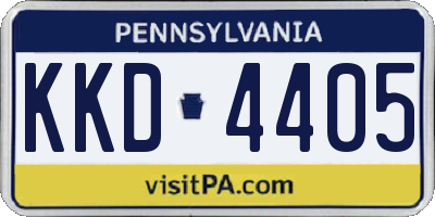 PA license plate KKD4405