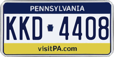 PA license plate KKD4408