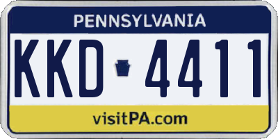 PA license plate KKD4411