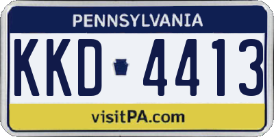 PA license plate KKD4413
