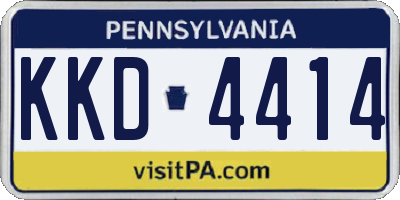 PA license plate KKD4414