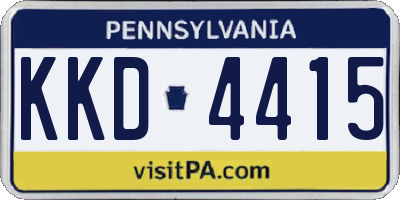 PA license plate KKD4415