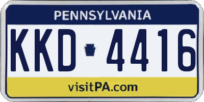 PA license plate KKD4416