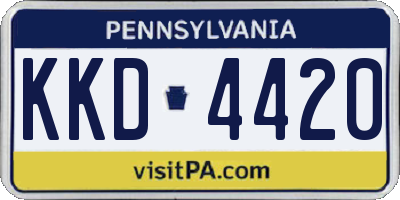 PA license plate KKD4420
