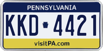 PA license plate KKD4421