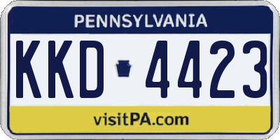 PA license plate KKD4423