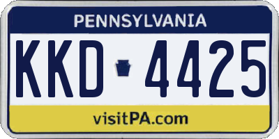 PA license plate KKD4425