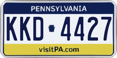 PA license plate KKD4427