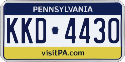 PA license plate KKD4430