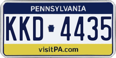 PA license plate KKD4435