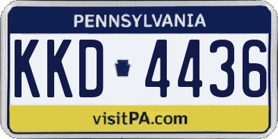 PA license plate KKD4436
