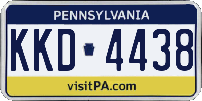 PA license plate KKD4438