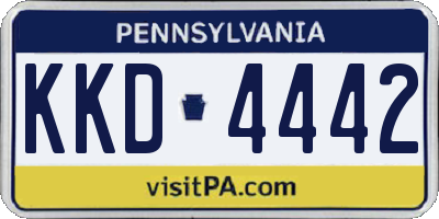 PA license plate KKD4442
