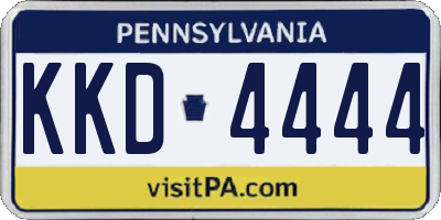 PA license plate KKD4444