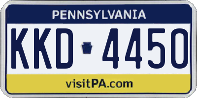 PA license plate KKD4450