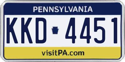 PA license plate KKD4451