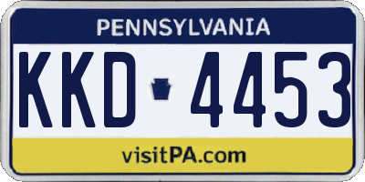 PA license plate KKD4453
