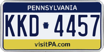 PA license plate KKD4457