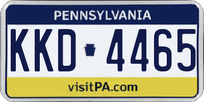 PA license plate KKD4465