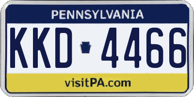 PA license plate KKD4466