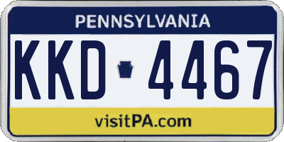 PA license plate KKD4467