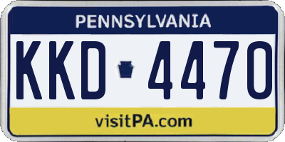 PA license plate KKD4470
