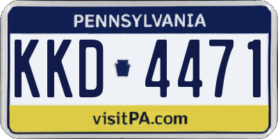 PA license plate KKD4471