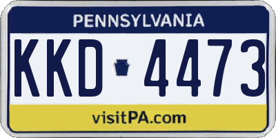 PA license plate KKD4473