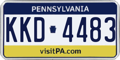 PA license plate KKD4483