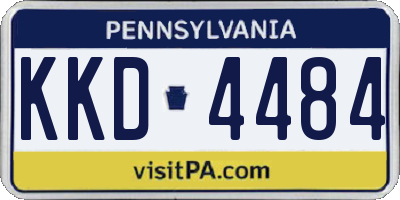 PA license plate KKD4484