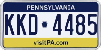 PA license plate KKD4485