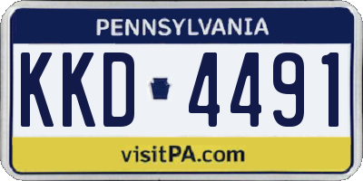 PA license plate KKD4491