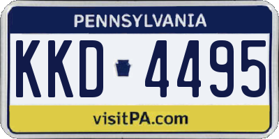 PA license plate KKD4495
