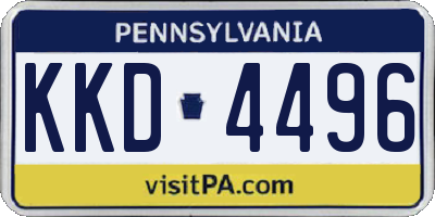 PA license plate KKD4496