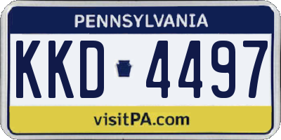 PA license plate KKD4497