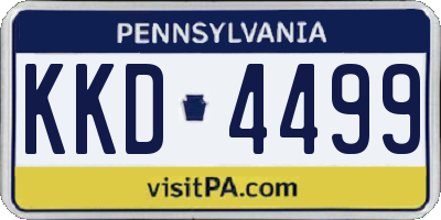 PA license plate KKD4499