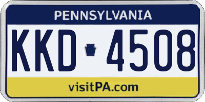 PA license plate KKD4508