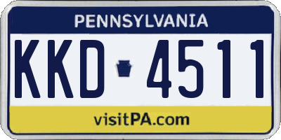 PA license plate KKD4511